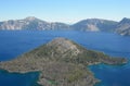 Wizard Island - Crater Lake National Park Royalty Free Stock Photo