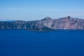 Wizard Island and Watchman Overlook in Oregon Royalty Free Stock Photo