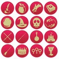 Wizard magic icon set