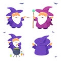 Wizard male character and mage, sorcerer in a mantle and hat Royalty Free Stock Photo