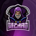 Wizard mascot esport logo design