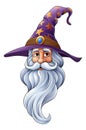 Wizard Merlin Cartoon Beard Magician Man Character