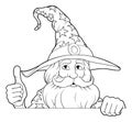 Wizard Merlin Cartoon Beard Magician Man Character