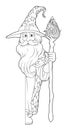 Wizard Merlin Cartoon Beard Magician Man Character