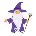 Old magician or wizard, witchcraft and warlock, isolated character