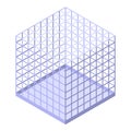 Wizard steel cage icon, isometric style Royalty Free Stock Photo