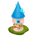 Wizard Tower on a white background Royalty Free Stock Photo