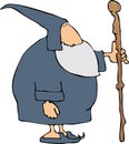 Wizard with a walking stick
