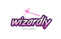 wizardly word text logo icon design concept idea Royalty Free Stock Photo