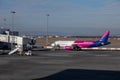 Wizz Air Airbus A320 HA-LWK Airplane at Budapest international airport. stock photo Royalty Free Stock Photo