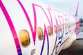 Wizzair airline aircraft in airport