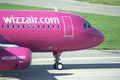 Wizzair airliner during taxi roll