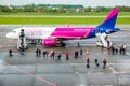 Wizzair airplane at Danylo Halytskyi International Airport