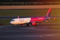 WizzAir plane taxiing