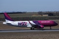 WizzAir plane taxiing