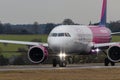 Wizzair plane at London Luton airport Royalty Free Stock Photo