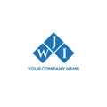 WJi letter logo design on WHITE background. WJi creative initials Royalty Free Stock Photo