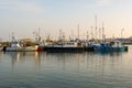 Boats docked in port. The Wladyslawowo harbor