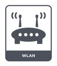 wlan icon in trendy design style. wlan icon isolated on white background. wlan vector icon simple and modern flat symbol for web