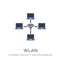 wlan icon. Trendy flat vector wlan icon on white background from