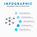 Wlan, Internet, Social, Group Solid Icon Infographics 5 Steps Presentation Background