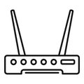 Wlan modem icon outline vector. Wifi internet