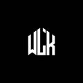 WLK letter logo design on BLACK background. WLK creative initials letter logo concept. WLK letter design Royalty Free Stock Photo