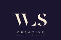 WLS abstract letter logo design Royalty Free Stock Photo