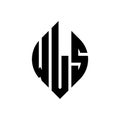 WLS circle letter logo design with circle and ellipse shape. WLS ellipse letters with typographic style. The three initials form a Royalty Free Stock Photo