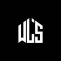 WLS letter logo design on BLACK background. WLS creative initials letter logo concept. WLS letter design Royalty Free Stock Photo