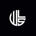 WLS logo WLS icon WLS monogram WLS letter minimalist Circle flat Unique modern abstract logo design Royalty Free Stock Photo
