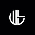 WLV logo WLV icon WLV monogram WLV letter minimalist Circle flat Unique modern abstract logo design Royalty Free Stock Photo