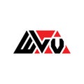 WLV triangle letter logo design with triangle shape. WLV triangle logo design monogram. WLV triangle vector logo template with red Royalty Free Stock Photo