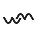 wm initial letter vector logo icon