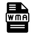 Wma Audio File Format Icon. Flat Style Design, File Type icons symbol. Vector Illustration Royalty Free Stock Photo