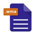 Wma file flat icon Royalty Free Stock Photo