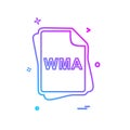 WMA file type icon design vector Royalty Free Stock Photo