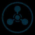WMD Nerve Agent Chemical Warfare Mosaic Icon of Halftone Circles