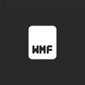 wmf icon. Filled wmf icon for website design and mobile, app development. wmf icon from filled image files collection isolated on