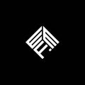 WMF letter logo design on black background. WMF creative initials letter logo concept. WMF letter design