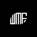 WMF letter logo design on black background. WMF creative initials letter logo concept. WMF letter design