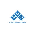 WMO letter logo design on WHITE background. WMO creative initials letter logo concept Royalty Free Stock Photo