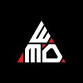 WMO triangle letter logo design with triangle shape. WMO triangle logo design monogram. WMO triangle vector logo template with red Royalty Free Stock Photo