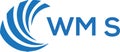 WMS letter logo design on white background. WMS creative circle letter logo