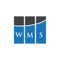 WMS letter logo design on WHITE background. WMS creative initials letter logo concept. WMS letter design