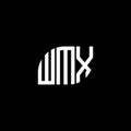 WMX letter logo design on black background. WMX creative initials letter logo concept. WMX letter design.WMX letter logo design on Royalty Free Stock Photo