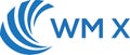 WMX letter logo design on white background. WMX creative circle letter logo Royalty Free Stock Photo