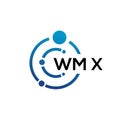 WMX letter technology logo design on white background. WMX creative initials letter IT logo concept. WMX letter design Royalty Free Stock Photo