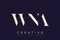 WNA abstract letter logo design Royalty Free Stock Photo