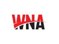 WNA Letter Initial Logo Design Vector Illustration Royalty Free Stock Photo